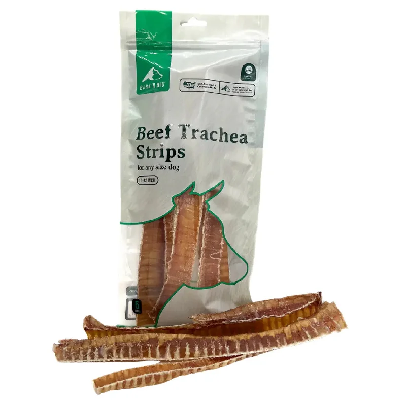 BarkNBig Beef Trachea Strips Dog Treats 10-12" 5ct