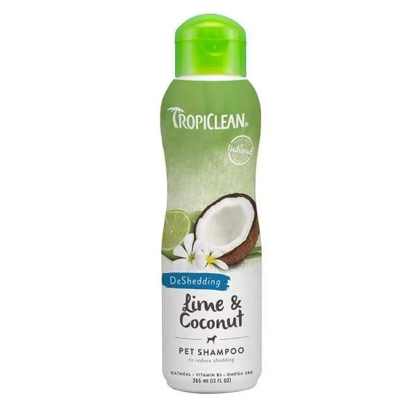 [15% OFF] Tropiclean  Lime & Coconut Pet Shampoo 12oz (Reduce Shedding)